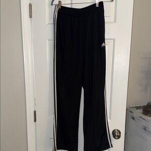 Adidas Black Joggers with White Accents